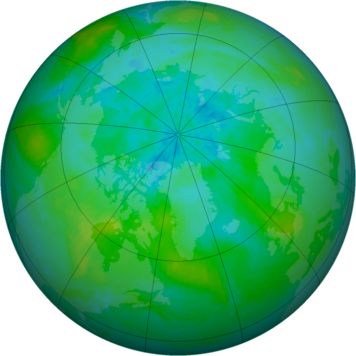 Arctic ozone map for 30 August 2004